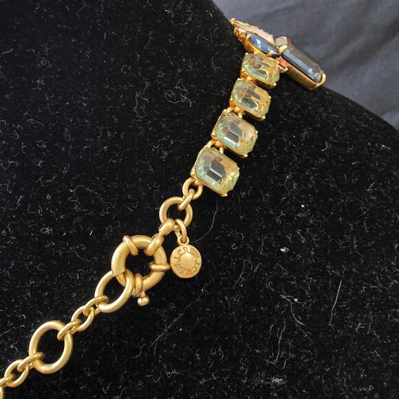 J.Crew Multi Color Glass Crystal Statement Necklace - Picture 4 of 4